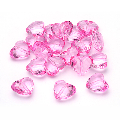 Transparent Acrylic Beads X-PL318Y-4-1