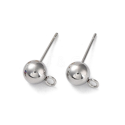 Non-Tarnish 304 Stainless Steel Stud Earring Findings STAS-M323-01B-P-1