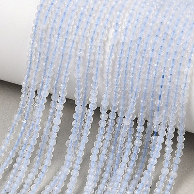 Natural Blue Lace Agate Beads Strands G-K185-04-1