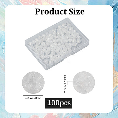 2Strands Crackle Glass Beads Strands GLAA-LT0001-01C-1