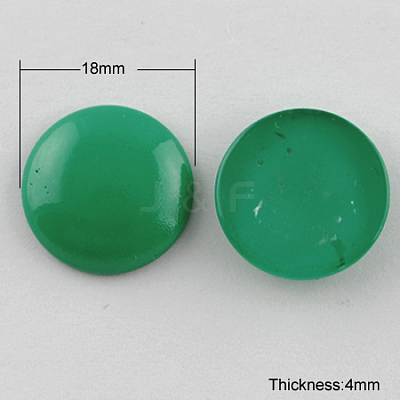 Painted Glass Cabochons DGLA-R026-18mm-1-1