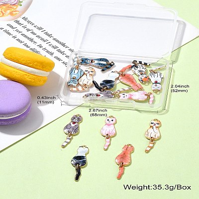18Pcs 9 Colors Alloy Pendants FIND-CJ0002-11-1