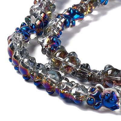 Electroplate Glass Beads Strands EGLA-L030-HR02-1