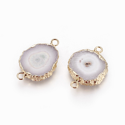Natural Dyed Quartz Links connectors G-P399-A09-1