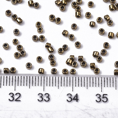 Electroplate Glass Seed Beads SEED-S042-01B-03-1