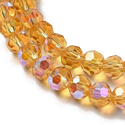 Electroplate Transparent Glass Beads Strands LS-EGLA-A035-T3mm-L17-1