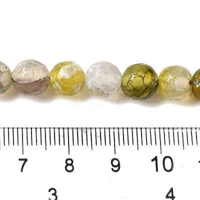 Dyed & Heated Natural Fire Crackle Agate Beads Strands G-P539-C01-01-1