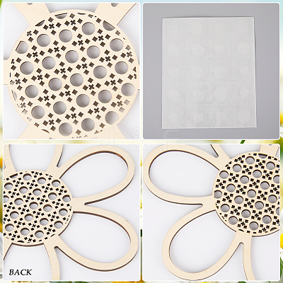 3Pcs Natural Wood Pendants Sets WOOD-WH20002-04B-1