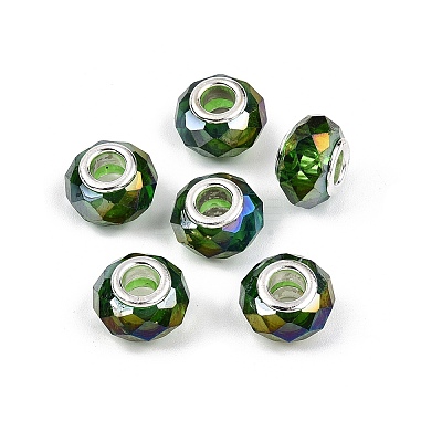 Transparent Glass European Beads GPDL-N004-D14mm-A11-1