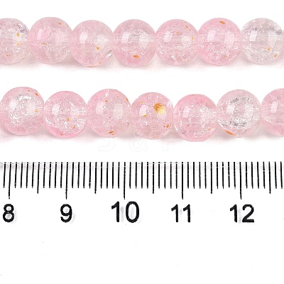 Baking Paint Crackle Glass Bead Strands DGLA-R053-03E-A-1