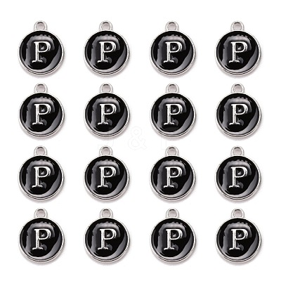 Platinum Plated Alloy Charms X-ENAM-S118-02P-P-1