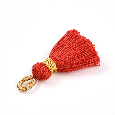 Polycotton(Polyester Cotton) Tassel Pendant Decorations FIND-N006-01G-1