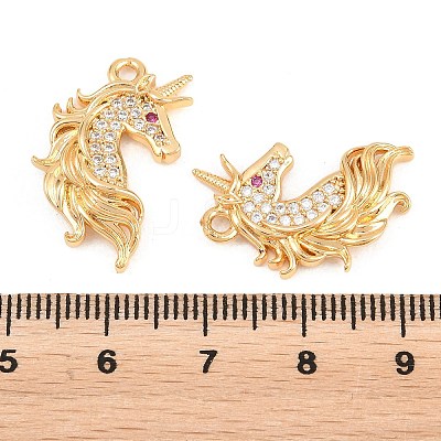 Brass Micro Pave Cubic Zirconia Pendants KK-A298-04G-1