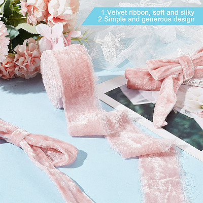 5 Yards Polyester Frayed Ribbon OCOR-WH0082-226A-03-1