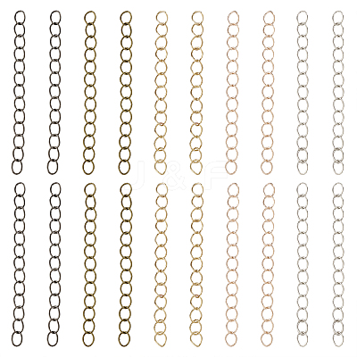500 Strands 5 Color Iron Curb Chain Extender IFIN-TA0001-58-1
