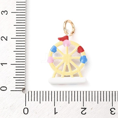 Brass Enamel Pendants KK-CBA05A5-01G-02-1