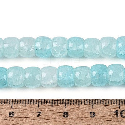 Baking Paint Crackle Glass Beads Strands DGLA-N019-02A-07-1