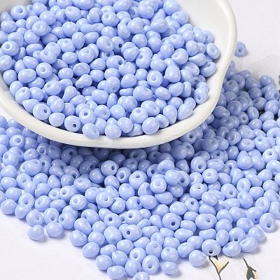 6/0 Opaque Baking Paint Glass Seed Beads SEED-M012-02A-08-1