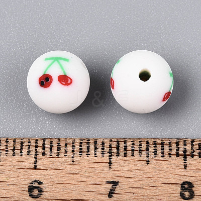Fruits Theme Handmade Polymer Clay Beads CLAY-T022-04A-1