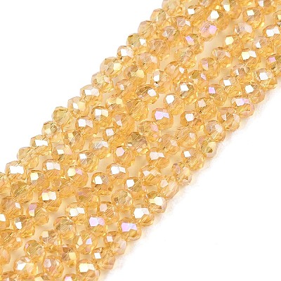 Electroplate Glass Beads Strands EGLA-A044-T2mm-B03-1