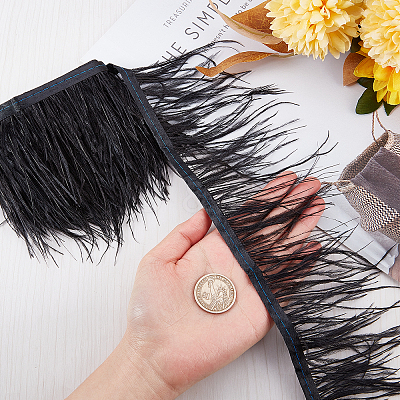 2 Yards Fashion Ostrich Feather Cloth Strand Costume Accessories FIND-GF0003-42A-1
