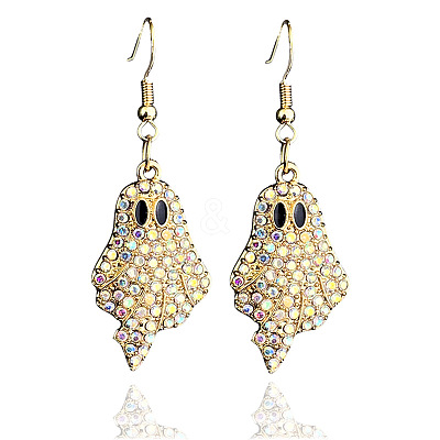 Halloween Alloy Enamel Dangle Earrings FS-WGA3DAC-03-1
