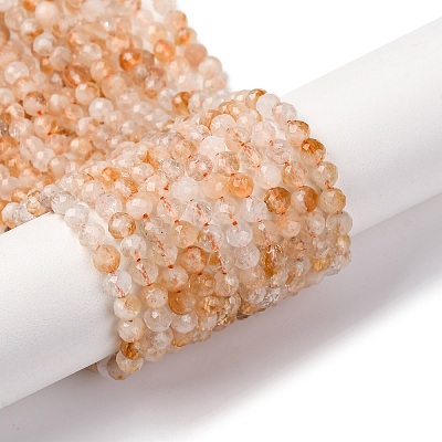 Natural Citrine(Heated) Beads Strands LS-G-G155-B03-02-1