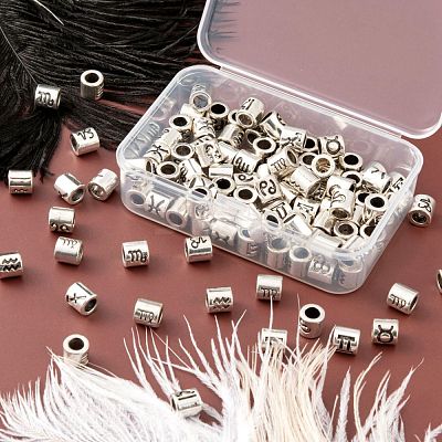 120Pcs 12 Style Alloy European Beads FIND-LS0001-12-1