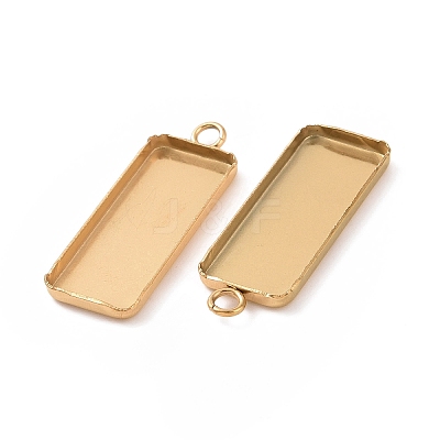 Ion Plating(IP) 304 Stainless Steel Pendant Cabochon Settings STAS-I069-36G-1
