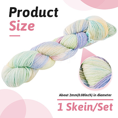 1 Skein Gradient Segment Dyed 80% Wool 20% Acrylic Blended Yarn OCOR-TA0003-02D-1