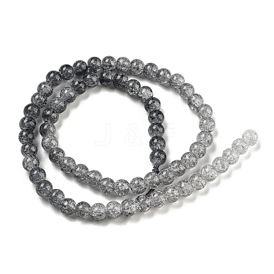 Spray Painted Crackle Glass Beads Strands DGLA-C002-6mm-02-1