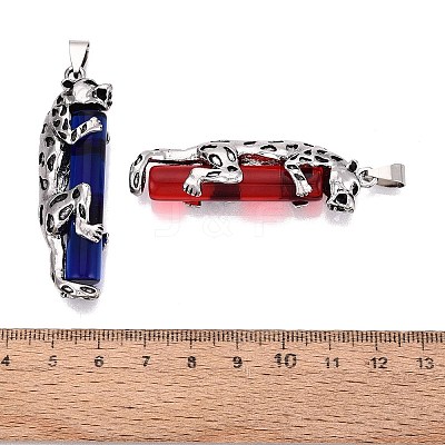 Alloy Glass Big Pendants GL-N004-04AS-1