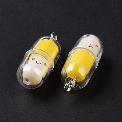 Translucent Plastic Pendants KY-L006-29B-1