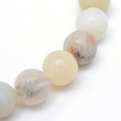 Round Natural Flower Amazonite Bead Strands X-G-R345-6mm-17-1