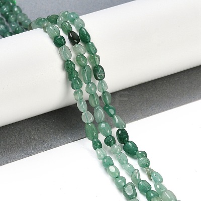 Natural Green Aventurine Beads Strands LS-G-P497-01B-20-1