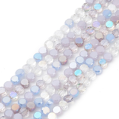 Gradient Color Electroplate Glass Bead Strands GLAA-E042-03A-1