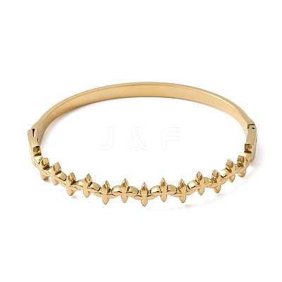 304 Stainless Steel Hinged Bangles for Women BJEW-B168-08G-1