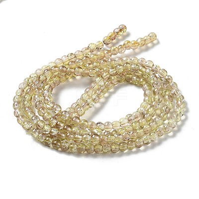 Spray Painted Crackle Glass Beads Strands CCG-Q002-4mm-05-1