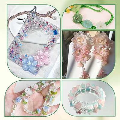 200Pcs 10 Colors Spray Painted Transparent Glass Beads GLAA-PH0003-41-1