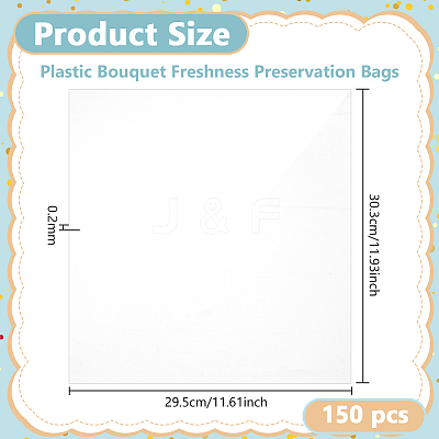 50Pcs Plastic Bouquet Freshness Preservation Bags DIY-WH0899-601A-1