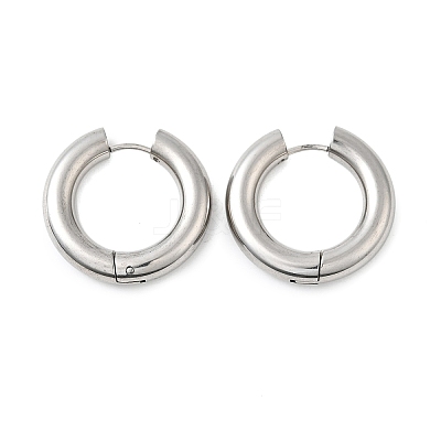 Tarnish Resistant 202 Stainless Steel Huggie Hoop Earrings EJEW-O087-08P-P-1