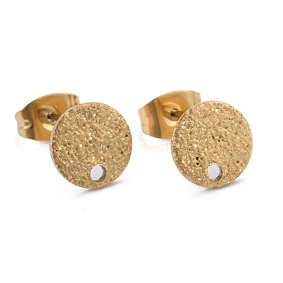 Ion Plating(IP) 304 Stainless Steel Stud Earring Findings X-STAS-Z021-A-01G-1