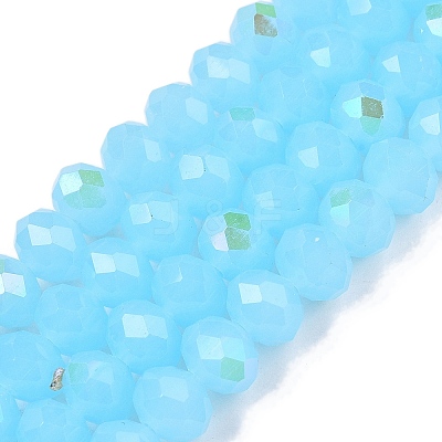 Electroplate Glass Beads Strands EGLA-A044-J8mm-L04-1
