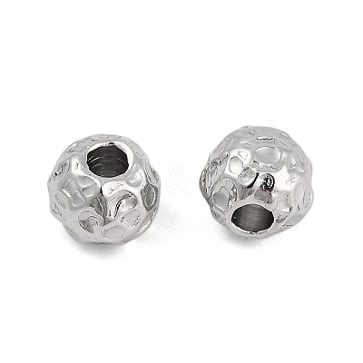 Anti-Tarnish Textured 316 Surgical Stainless Steel Beads STAS-M106-01D-P-1