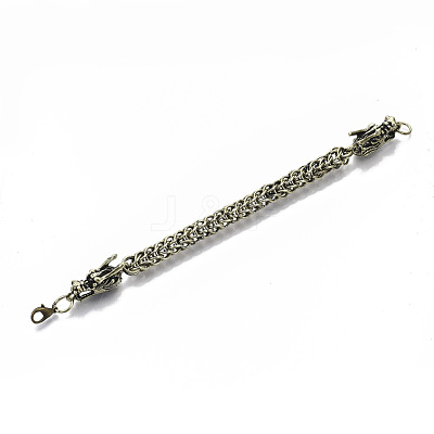 Men's Alloy Wheat Chain Bracelets BJEW-T014-09AB-1