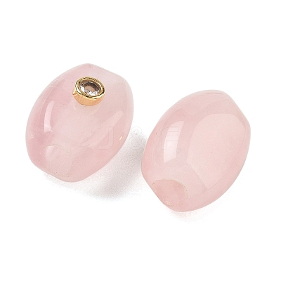 Natural Rose Quartz European Beads GG-CBA105B-02F-G-1