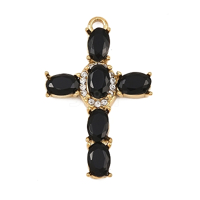 304 Stainless Steel Rhinestone Pendants STAS-P430-02G-01-1