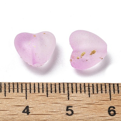 Frosted Transparent Acrylic Beads OACR-F013-04-1
