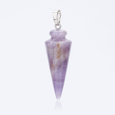 Natural Amethyst Pendants X-G-P236-07-1