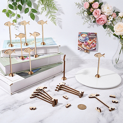 15Pcs Wood Menu Selection Sign AJEW-FG0005-87E-1